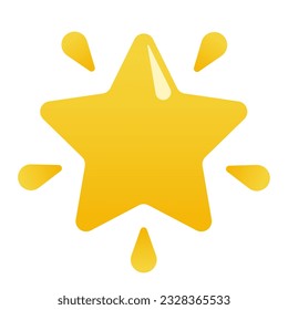 Cute Star Glowing Emoji decorative illustration item