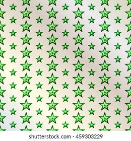 Cute star. Graphic art. Decorative design. Abstract backdrop green. Geometric colorful drawing. Vector illustration.