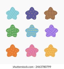 Cute star hand drawn vector illustration