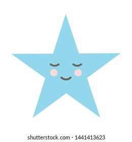 cute star kawaii comic character