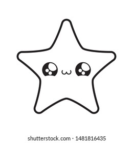 cute star kawaii style icon