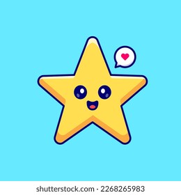 Cute Star Kid Cartoon Vector Icon Illustration. Science Nature Icon Concept Isolated Premium Vector. Flat Cartoon Style