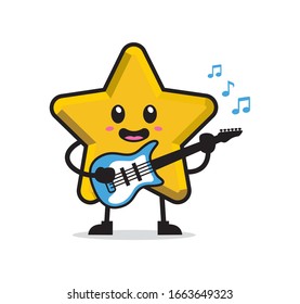 Cute star mascot character design