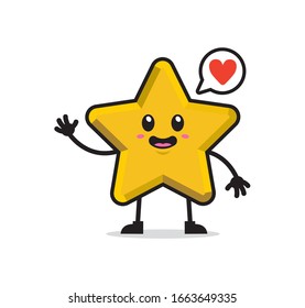 Cute star mascot character design