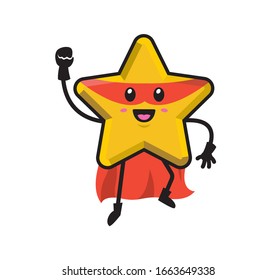Cute star mascot character design