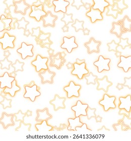 Cute star pattern in orange-yellow tones with soft glowing effects, looks cheerful and playful.