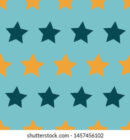 Cute star seamless repeat vector pattern. These colored stars would be perfect for gift wrap, stationary, packaging, and more. Great for children's products and fabrics. 