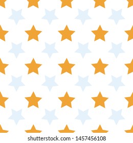 Cute star seamless repeat vector pattern. These colored stars would be perfect for gift wrap, stationary, packaging, and more. Great for children's products and fabrics. 