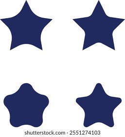 Cute star set vector elements