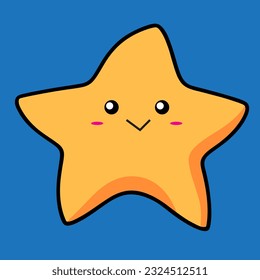lindo vector estrella en estilo de caricatura