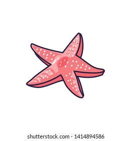 cute starfish animal isolated icon