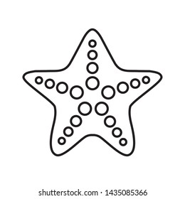 cute starfish animal isolated icon