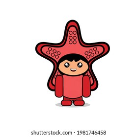 linda y linda ilustración vectorial del niño de estrella. se puede usar en libros para niños, afiches y más.