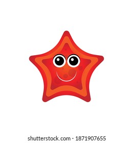 Cute Starfish Cartoon Design Vektorgrafik