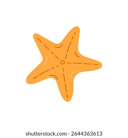 Cute starfish cartoon illustration, animal in flat style. Sea animals, underwater creatures, ocean animals, marine life concept
