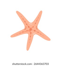 Cute starfish cartoon illustration, animal in flat style. Sea animals, underwater creatures, ocean animals, marine life concept