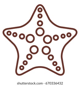 cute starfish character icon