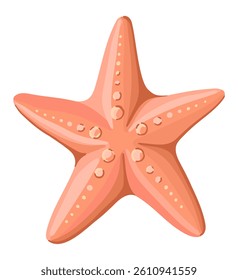 Cute Starfish. Element for Beach and Summer. Vector.