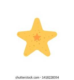 Cute starfish icon,Vector and Illustration.