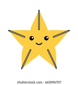 cute starfish isolated icon