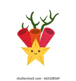 cute starfish isolated icon
