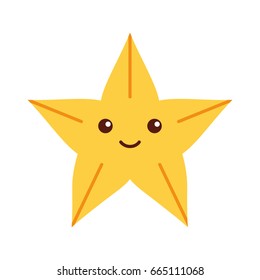 cute starfish isolated icon