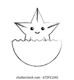 cute starfish isolated icon