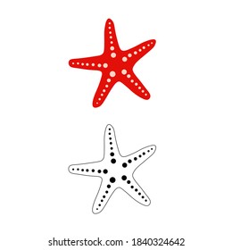 Espectacular pez estrella aislado de fondo blanco. Animales marinos en forma de contorno y en forma plana. Animación de vida salvaje para páginas web.
Ilustración vectorial de existencias para la decoración y el diseño, textiles, libros, revistas