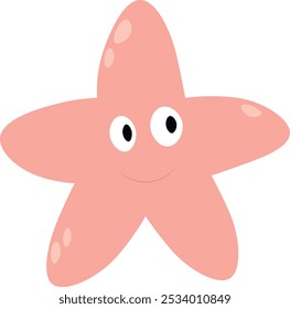 Cute starfish vector illustration. children's illustration