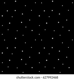 cute starry night seamless vector pattern background illustration