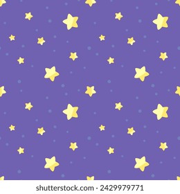 Cute starry sky seamless pattern