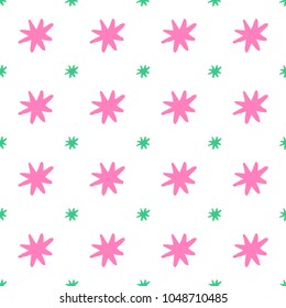 Cute stars. Festive seamless pattern for children. Vector illustration.