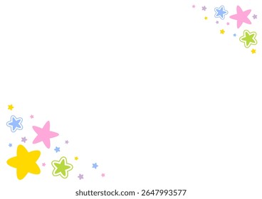 Vector de ilustración de marco de estrellas lindas