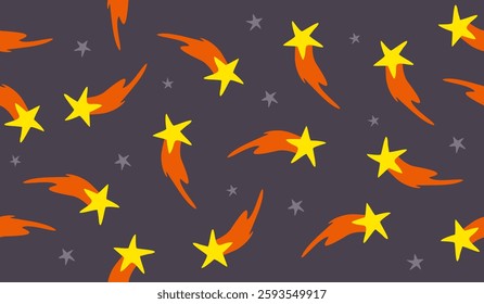 Cute stars pattern background vector design