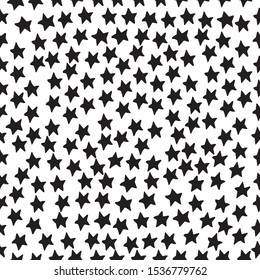 Cute stars pattern in modern scandinavian style in vector. Absctract nordic geometric design for decoration interior, print posters, greating card, bussines banner, wrapping.