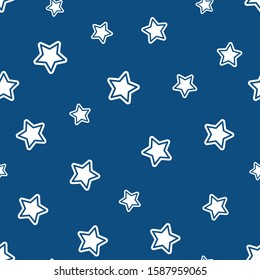 Cute stars random pattern. Seamless vector illustration