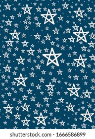 Estrellas mullidas diseño de patrones. Ilustración vectorial.