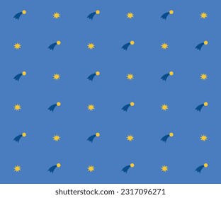 Cute stars seamless pattern design. Vector illustration. 