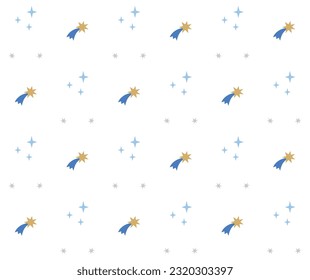 Cute stars seamless pattern design. Vector illustration. 