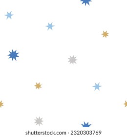 Cute stars seamless pattern design. Vector illustration. 