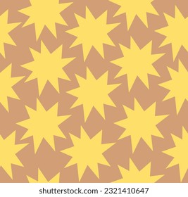 Cute stars seamless pattern design. Vector illustration. 