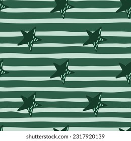 Cute stars seamless pattern in doodle style. Constellation wallpaper. Design for fabric, textile print, wrapping paper, childish textiles. Vector illustration
