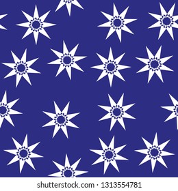 Cute stars seamless pattern. Nursery illustration, good for room decor, wall art, baby shower greeting card, poster, kids apparel