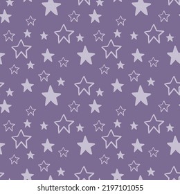 Estrellas bonitas. Patrón sin inconfundible de un estilo simple. Colección de ilustraciones para la decoración, pegatinas, postales, impresiones sobre ropa, fondo, papel pintado, papel envolvente