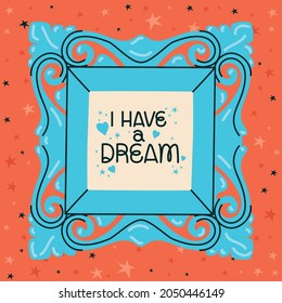 cute statement illustration on frame