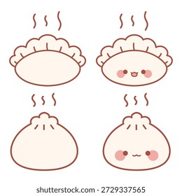 Bons pães quentes e bolinhos ilustração de vetor de caracteres