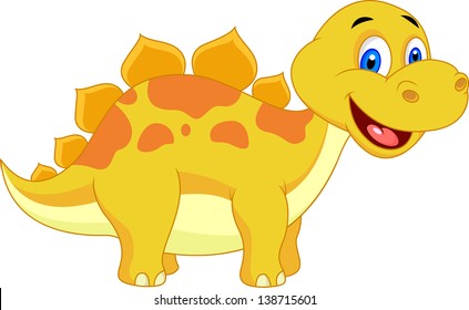 Cute stegosaurus cartoon