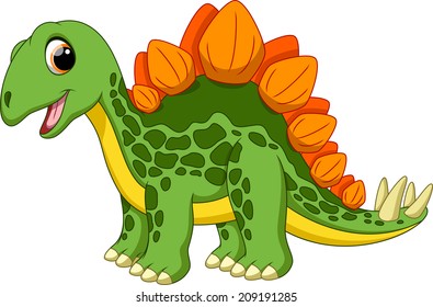 Cute stegosaurus cartoon