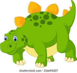 Cute stegosaurus cartoon 