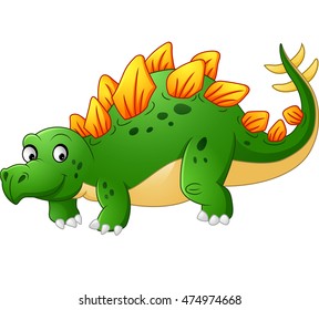 Cute stegosaurus cartoon